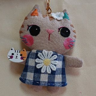 COTA猫 ミニミニマスコット ハンドメイド②優しい猫(人形)