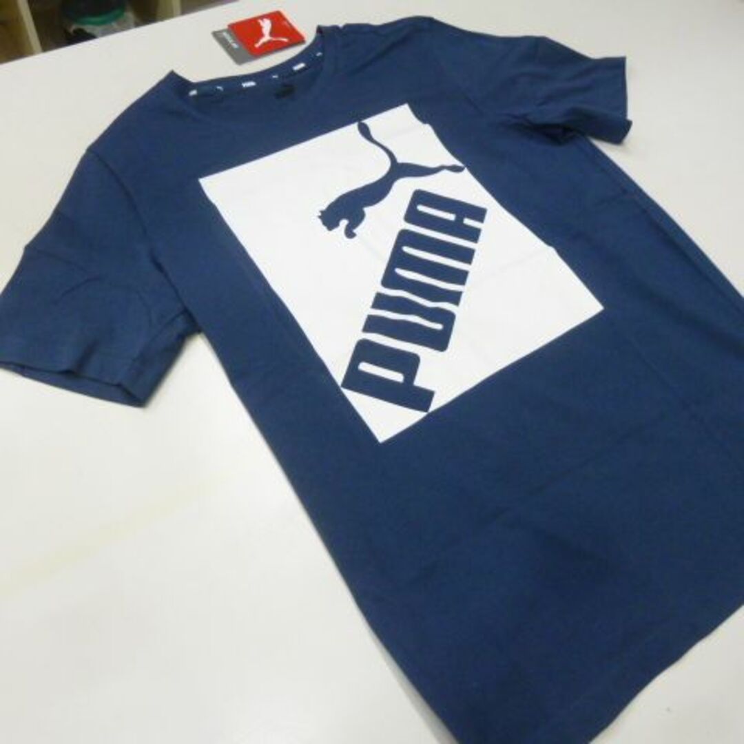 PUMA(プーマ)のM）薄紺）プーマ★Ｔシャツ 581386 ビッグロゴ 半袖丸首 薄手綿100% メンズのトップス(Tシャツ/カットソー(半袖/袖なし))の商品写真