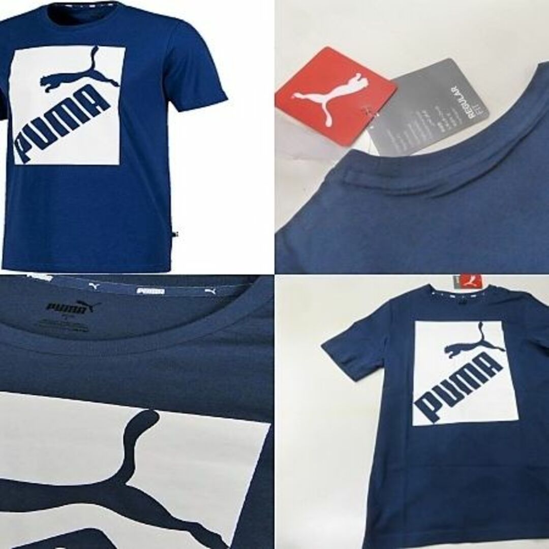 PUMA(プーマ)のM）薄紺）プーマ★Ｔシャツ 581386 ビッグロゴ 半袖丸首 薄手綿100% メンズのトップス(Tシャツ/カットソー(半袖/袖なし))の商品写真