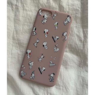 スヌーピー(SNOOPY)のiPhoneケース　7/8 ♡ スヌーピー　くすみピンク　(iPhoneケース)