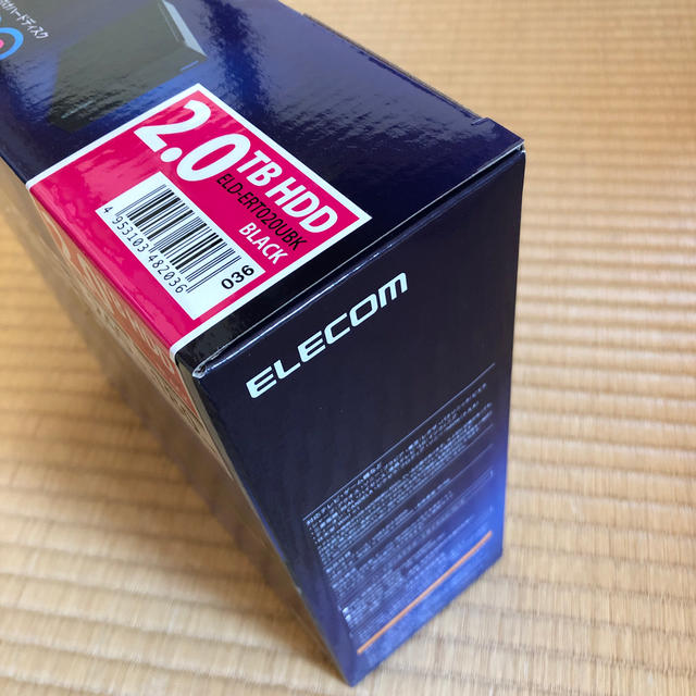 ELECOM(エレコム)のelecom tv録画用 e:RECO 2TB ELD-ERT020UBK スマホ/家電/カメラのテレビ/映像機器(その他)の商品写真