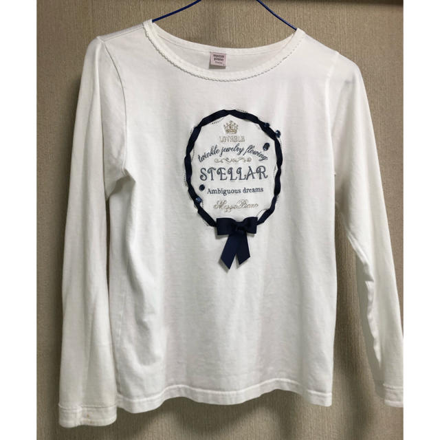 mezzo piano junior(メゾピアノジュニア)の長Tシャツ　メゾピアノ　160センチ　 キッズ/ベビー/マタニティのキッズ服女の子用(90cm~)(Tシャツ/カットソー)の商品写真