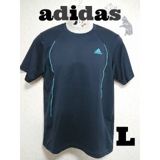 アディダス(adidas)の【Ｌ】 adidas Tシャツ（ネイビー）※古着(Tシャツ(半袖/袖なし))