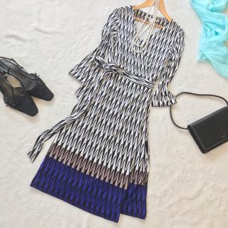 ダイアンフォンファステンバーグ(DIANE von FURSTENBERG)の【8413様専用】ファステンバーグ ラップワンピース カシュクール (ひざ丈ワンピース)