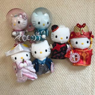 ハローキティ(ハローキティ)のハローキティ ぬいぐるみ  6体セット ウェディング 結婚式(キャラクターグッズ)