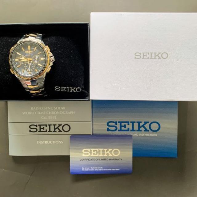 SEIKO 上級コーチュラ 電波ソーラー クロノグラフ セイコー メンズ腕時計