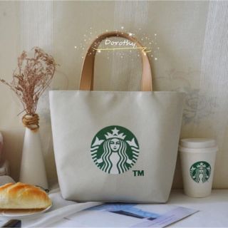 Starbucks Coffee - 【スターバックス】即購入大歓迎 ミニトートバック ランチバック ベージュの通販｜ラクマ