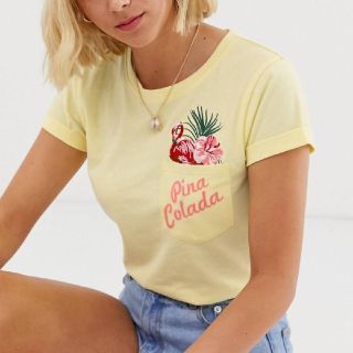 エイソス(asos)のasos♡イエローTシャツ(Tシャツ(半袖/袖なし))