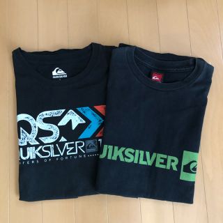 クイックシルバー(QUIKSILVER)のミミワさま専用です♪  クイックシルバー　黒　半袖　2点セット(Tシャツ/カットソー(半袖/袖なし))