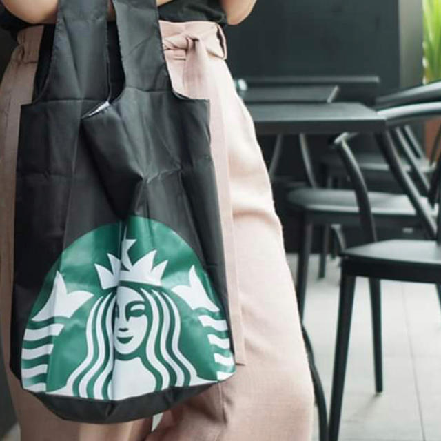 Starbucks Coffee(スターバックスコーヒー)のStarbucks eko Foldable Bag スターバックス エコバッグ レディースのバッグ(エコバッグ)の商品写真