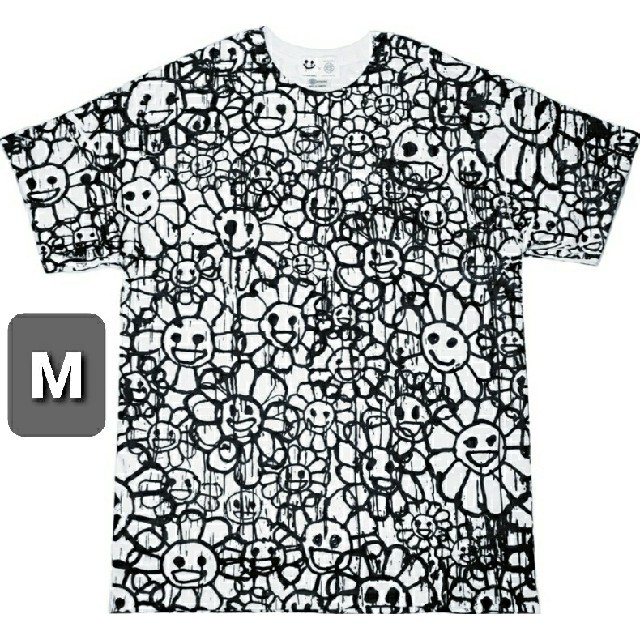 新作 希少 黒 S madsaki flower Tee 村上隆 お花 tシャツ