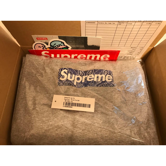 新品 19aw supreme bandana box logo TEE LTシャツ/カットソー(半袖/袖なし)