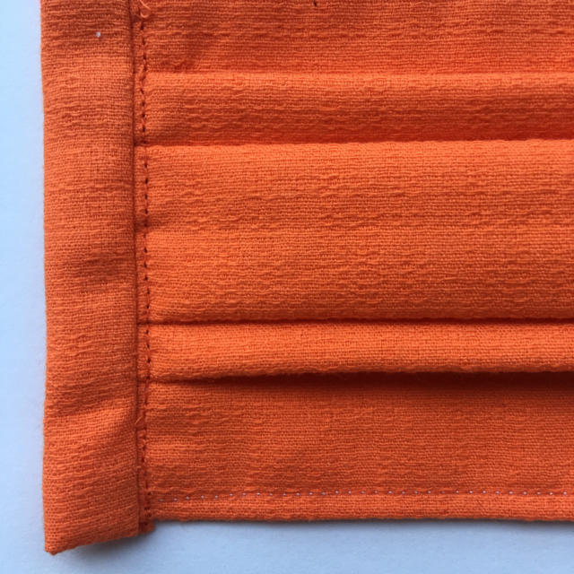 THE MASK(マスク)のハンドメイド 接触冷感 インナーマスク 小さめサイズ オレンジ ハンドメイドのファッション小物(その他)の商品写真