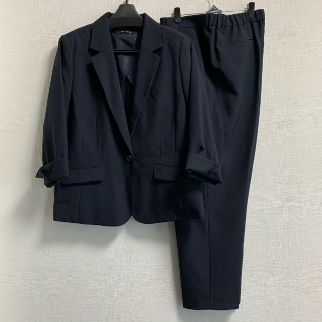 袖2way レディース　パンツスーツ　大きいサイズ レディースのフォーマル/ドレス(スーツ)の商品写真