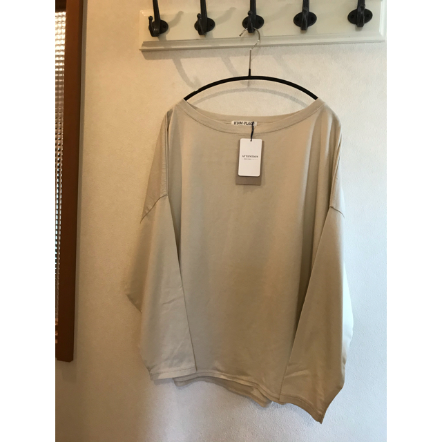 Plage(プラージュ)の新品★Plage 【R’IAM】FEMININE LONG Tシャツ★ベージュ レディースのトップス(Tシャツ(長袖/七分))の商品写真