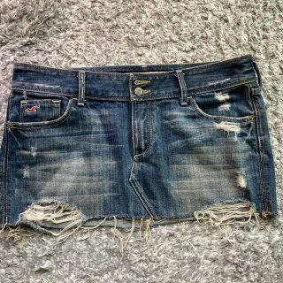 ホリスター(Hollister)の【中古】Hollister クラッシュデニムスカート(ミニスカート)