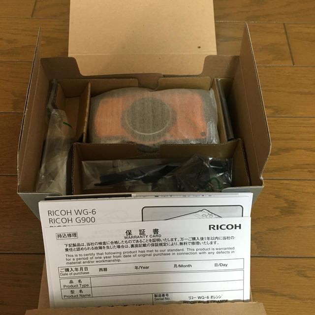 新品　RICOH リコー　WG-6 オレンジ 本格防水カメラ