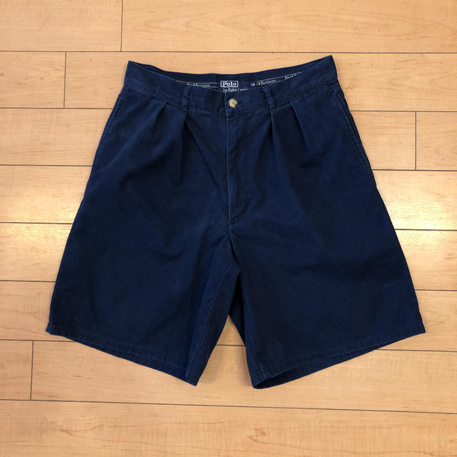 POLO RALPH LAUREN(ポロラルフローレン)の超希少 90s ビンテージ ポロ ラルフローレン ハイウェスト ショート パンツ レディースのパンツ(ショートパンツ)の商品写真