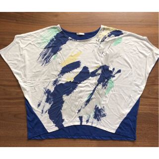 ジーユー(GU)の中古美品 GU レディースtシャツ バイカラーM(Tシャツ(半袖/袖なし))