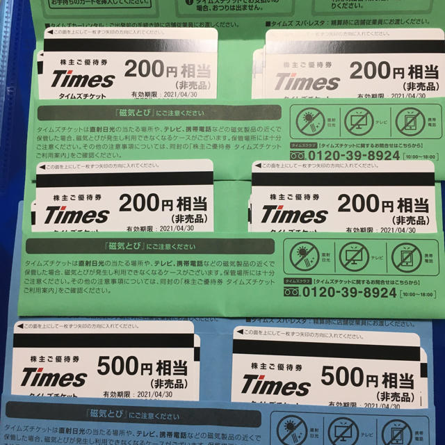 【6000円分】パーク24　 タイムズチケット　株主優待　6000円分