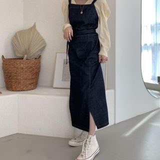 トゥデイフル(TODAYFUL)のDidot.showroom waist mark denim op(ロングワンピース/マキシワンピース)