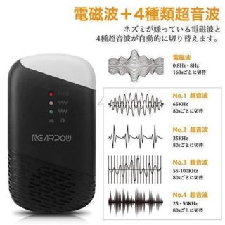 新品　NEARPOW 電磁波ネズミ撃退器 PSE認証日本語取扱説明書付き(日用品/生活雑貨)