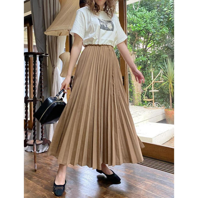 powantolune volume pleats skirt