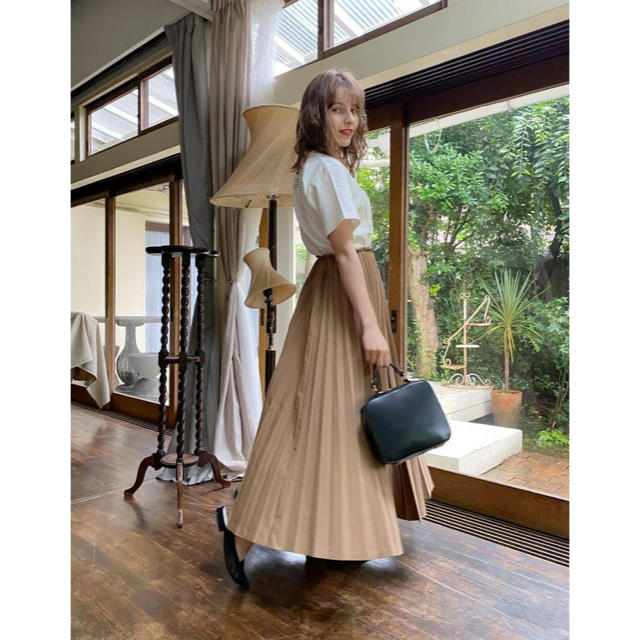 powantolune volume pleats skirt