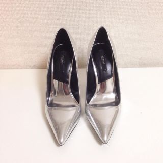 ザラ(ZARA)のZARA♡メタリックパンプス38(ハイヒール/パンプス)