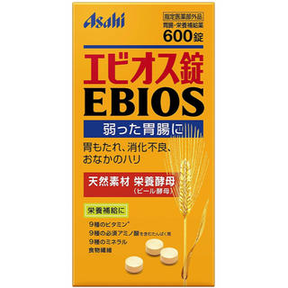 アサヒ(アサヒ)のEBIOS 天然素材ビール酵母 胃腸・栄養補給薬　100錠(アクアリウム)