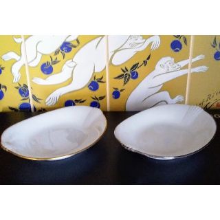 ノリタケ(Noritake)の新品 ノリタケ 金 銀 オーバルプレート(食器)