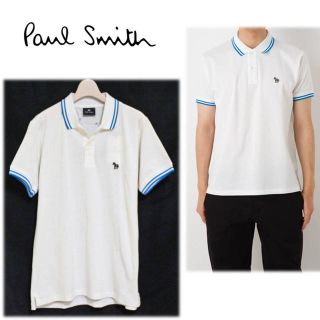 ポールスミス(Paul Smith)の《ポールスミス》新品 スポーツストライプ ゼブラプリントポロシャツ 白 Ｓサイズ(ポロシャツ)