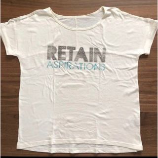 ジーユー(GU)の中古美品 GUレディースTシャツ ホワイトMサイズ(Tシャツ(半袖/袖なし))