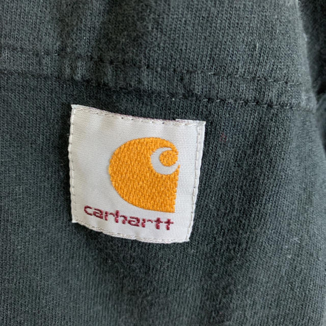 carhartt(カーハート)の古着 90s カーハート 半袖 Tシャツ 刺繍ロゴ ヘンリーネック ビッグサイズ メンズのトップス(Tシャツ/カットソー(半袖/袖なし))の商品写真