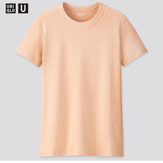 ユニクロ(UNIQLO)の2回着用　ユニクロ　クールネックTシャツ　ピンク　オレンジ(Tシャツ(半袖/袖なし))