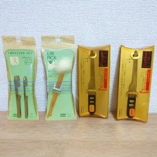 グリーンベル製品 毛抜き＆耳かき＆つめやすり 6点セット(ネイル用品)