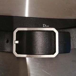 ディオールオム(DIOR HOMME)のDior Homme　レザーブラックベルト　82〜92センチ(ベルト)