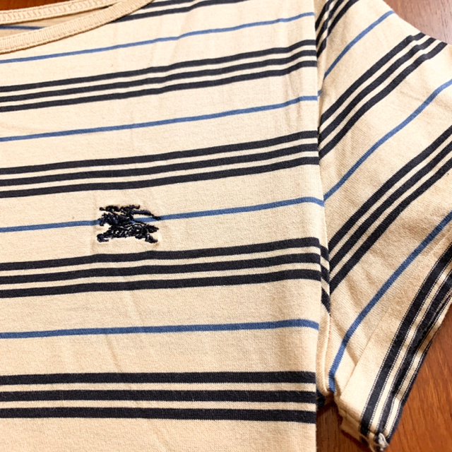 BURBERRY BLUE LABEL(バーバリーブルーレーベル)のバーバリー ボーダー Tシャツ カットソー トップス 38 レディースのトップス(Tシャツ(半袖/袖なし))の商品写真