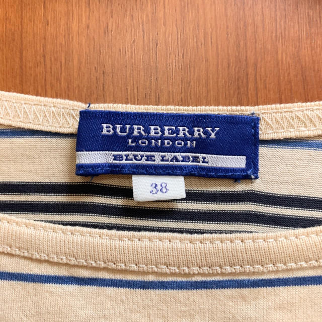 BURBERRY BLUE LABEL(バーバリーブルーレーベル)のバーバリー ボーダー Tシャツ カットソー トップス 38 レディースのトップス(Tシャツ(半袖/袖なし))の商品写真