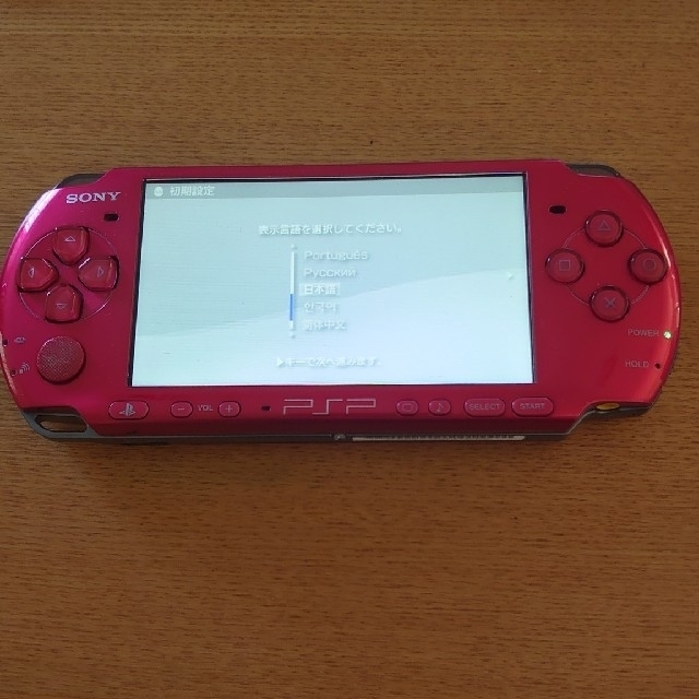 SONY(ソニー)のPSP-3000 本体 radiant red エンタメ/ホビーのゲームソフト/ゲーム機本体(携帯用ゲーム機本体)の商品写真