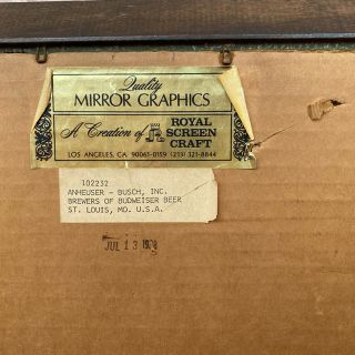 ビンテージ ミラー グラフィックス 額縁