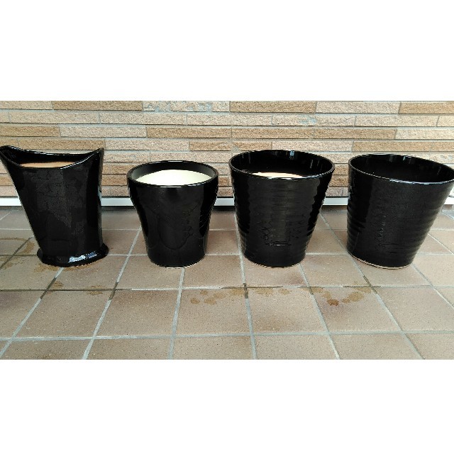 陶器鉢　4個 ハンドメイドのフラワー/ガーデン(プランター)の商品写真