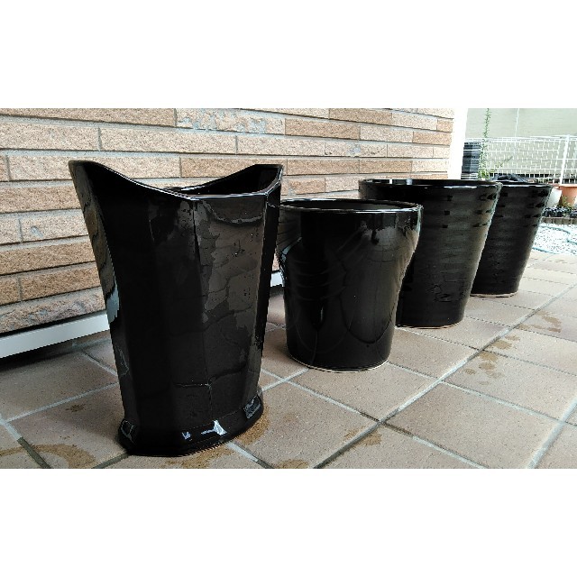 陶器鉢　4個 ハンドメイドのフラワー/ガーデン(プランター)の商品写真