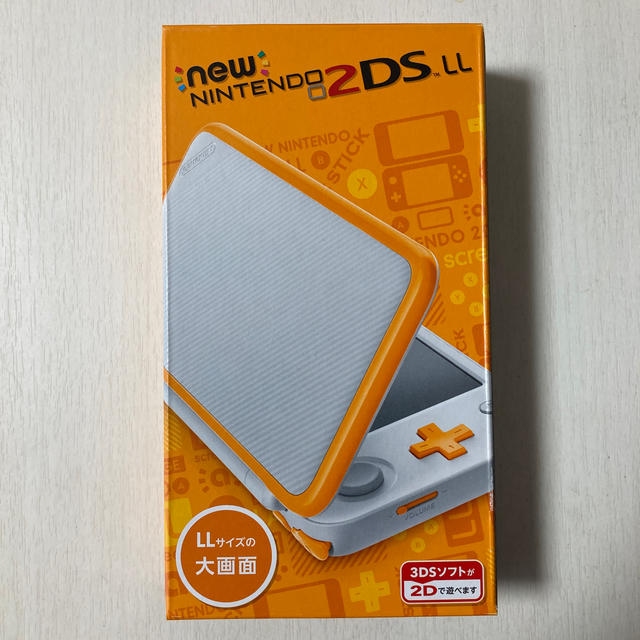 携帯用ゲーム機本体【新品、未開封】Newニンテンドー2DSLL ホワイト×オレンジ