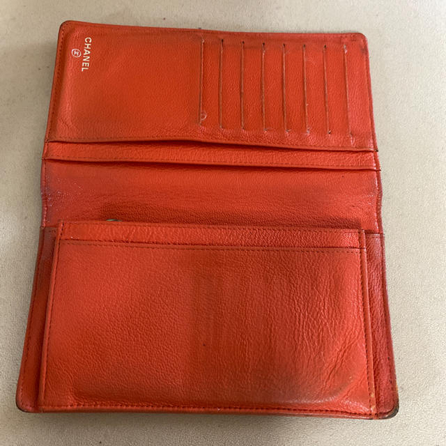 CHANELビコローレ長財布レッド - 財布