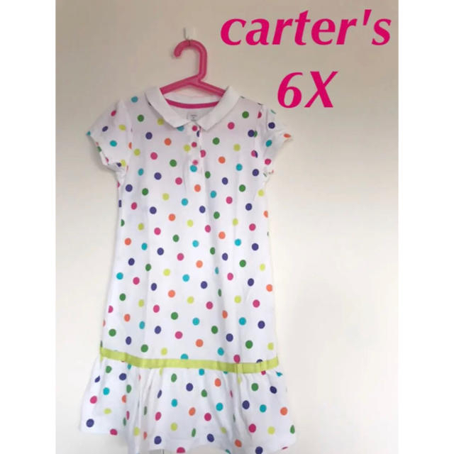 carter's(カーターズ)の送料込み☆carter's カーターズ鹿の子ポロワンピース　ドット　水玉　120 キッズ/ベビー/マタニティのキッズ服女の子用(90cm~)(ワンピース)の商品写真