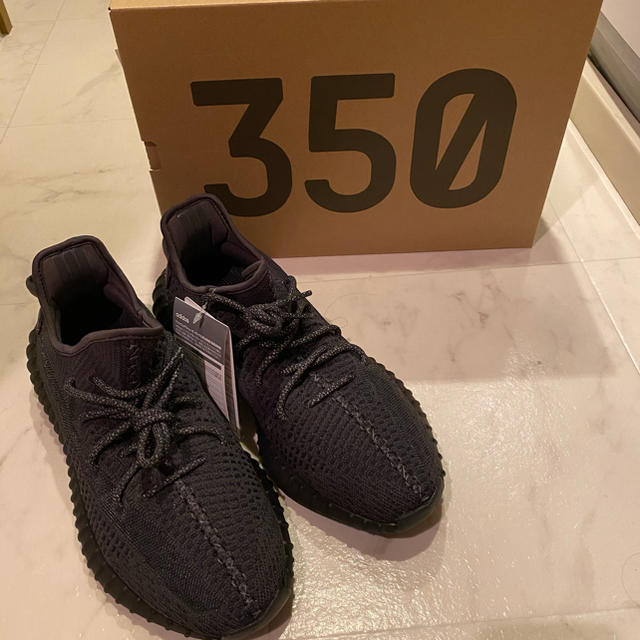 メンズYEEZY boost 350 V2 Black-Black 27.5cm