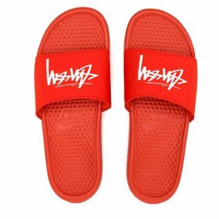 ステューシー(STUSSY)の28cm NIKE x STUSSY BENASSI SLIDE RED(サンダル)