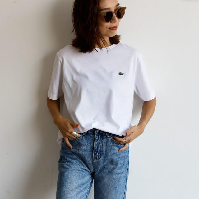 LACOSTE(ラコステ)の新品タグ付き! LACOSTEのコットンロゴTシャツ レディースのトップス(Tシャツ(半袖/袖なし))の商品写真