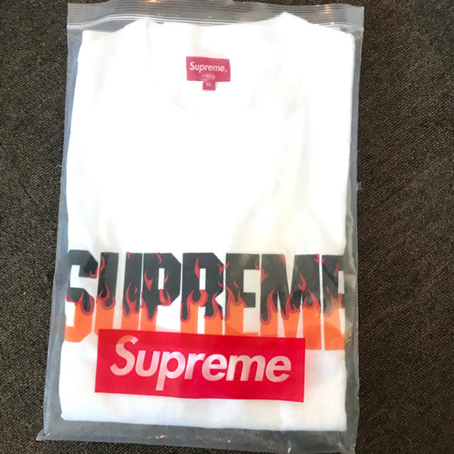 希少XLサイズ★supreme  flame s/s top tee